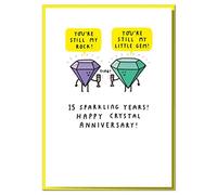 15 Sparkling Years! Cute 15th Anniversary Card