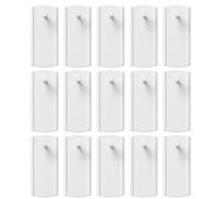 15 Stick On Picture Hooks, Command Hooks No Nails, Self Adhesive Picture Hanging Hooks Heavy Duty, White ABS Command Strips Hooks for Picture Frames, Home and Office Decor