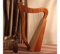 15-String Mahogany Celtic Harp with Tuning Wrench, Gig Bag, and Strap - Perfect for Music Lovers and Beginners, 23.6 Inches Tall