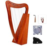 15 string mahogany harp, nylon string Irish Celtic harp with durable bag, tuning wrench and spare strings suitable for music lovers, beginners, children, adults (Size : Without Pickup)