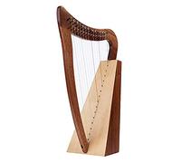 15 Strings Knee Harp, 23.6 Inch/60 Cm Tall Solid Mahogany Wood Musical Instrument, With Tuning Wrench, Black Gig Bag, Spare Strings And Music Score
