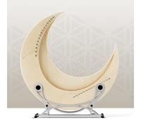 15 Strings Lyre Harp, Wooden Musical Instrument with Stand, C Tone Moon Lyre Harp for Kids & Adults (Color : Burlywood_With stand)