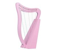 15 Strings Solid Wood Knee Harp, 22.8Inch/58cm Tall, Best Gift For Adult Kids Beginner, With Tuning Wrench, Black Gig Bag And English Music Score (Color : Pink)