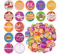 15 Style 225 Pcs Motivational Button Pins Reward Team Award for Appreciation Encouragement Bulk Employees Positive Adges Recognition Encouraging Badges Appreciation Pins for Students Workers