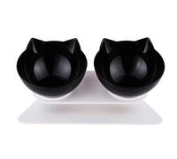 15° Tilted Cat Food Bowl Pet Feeding Basic Bowl Stress-Free Double Dishes Raised with Stand