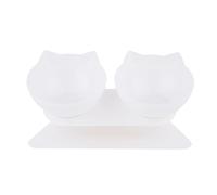 15° Tilted Cats Food Bowl Pet Feeding Basic Bowl Stress-Free Double Dishes Raised with Stand