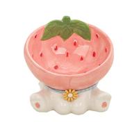 15° Tilted Fruit-Shaped Raised Bowl for Cats - 245ml Anti-Slip Feeder, Fashionable Choice for Small Dogs