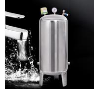 15 to 80 gal Vertical Pressurized Water Tank, 304 Stainless Steel Pressure Tank Container, Domestic Automatic Towerless Supply Storage Bladder