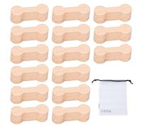 15 Track Connectors with 1 Piece Storage Bag, Train Track Connector Fixtures, Wooden Train Track Accessories, Loose Track Accessories, Ages 3+.