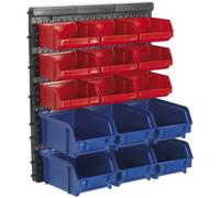 15 Tray / Bin Wall Mounted Parts Storage Rack - Garage & Warehouse Picking Unit