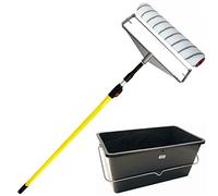 15" Twin Head Paint Solvent Resistant Roller Extension Pole, Scuttle, 5 x Liners