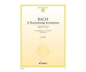 15 two-part Inventions BWV 772-786 piano (easy - intermediate) Bach Schott Music