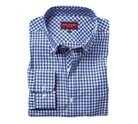 (15 UK, Blue) Brook Taverner Mens Montana Gingham Long Sleeve Shirt