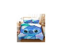 (15, UK Double（200*200cm ）) Lilo & Stitch 3D Quilt Duvet Cover Bedding Sets + Pillowcases Sets Single DoublE