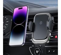 15 W Car Mobile Phone Holder with Charging Function, Automatic Clamping, Inductive Charging Station Car, Super Coil Wireless Charger Car Compatible with iPhone 16/15/14/13, Samsung Galaxy S25/S24