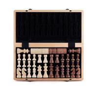 15" Walnut Wood Chess Set, Exquisite Folding Board for Beginners & Professional Players, Portable Design