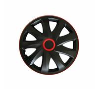 NRM KO255 Kando Hub Wheel Trims, 15 inch, Set of 4, Black/Red