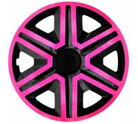 15" Wheel Covers Hubcaps Universal 4 PCS Set Solid Pink Weather Resistant ABS UK