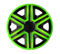 15" Wheel Covers Hubcaps Universal 4 PCS Weather Resistant ABS Green Durable HQ