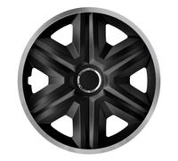 15" Wheel Covers Universal Hub Caps 4-Piece Set Car Black Easy Assembly Durable