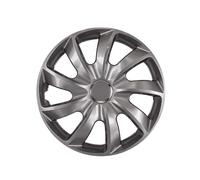 15" Wheel Trims Covers Hub Caps 4 PCS Set Car Universal ABS Durable Graphite UK