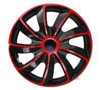 15" Wheel Trims Covers Red-Black Hub Caps 15 Inch Quad 4-Pcs Set