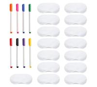 15 White Sleeping Eye Masks - Soft & Comfortable, Blank DIY, Travel & Blackout