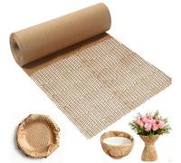 15" X 165'Paper Bubble Wrap Large Roll,Honeycomb Packing for Moving and Shipping Fragiles,Great Parcel Wrapping Paper Materials for Moving House Essential,Packaging Peanuts Cardboard Roll