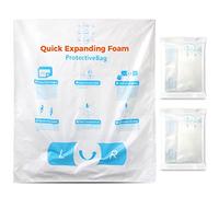 15” x 18” 2 PCS TONESPAC Instant Pack Quick Expanding Foam X-100 Packaging Bag for Packaging and Shipping
