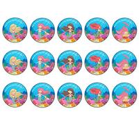 15 x 2 inch cupcake toppers my little mermaid edible wafer