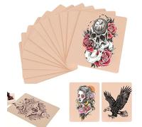 15 x 3mm Tattoo Practice Skins, Double Sided Artificial Skin, 6 x 8 Inch, Silicone Tattoo Skin, Thick Blank Tattoos, Fake Skins for Beginners and Experienced Tattoo Artists