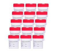 15 x 60ml Sterile Sample Bottles with Secure Lid & Printed Label - Medical Specimen Containers for Urine - Laboratory & Clinical Use by Welari