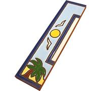 15 x 7.5 cm Spanish Beach Designed Ceramic House Number Tiles (Single end piece)