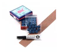 15 X 9mm Tweeten ELK MASTER Leather Snooker Pool Cue Tips - FREE C&C Cue Tip Gel Glue