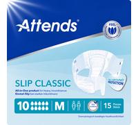 15 x Attends Slip Classic 10 | Medium | Unisex Incontinence Slips | 1 Pack of 15