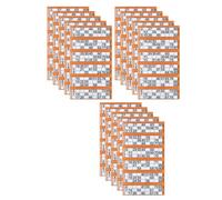 15 X Bingo Book 1-600 | 6 to View Numbered Bingo Tickets Pad | Bingo Flyer Book for Christmas, New Year, Family Fun, Party Games, Office Events, Get Together & Holiday (Orange)