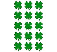 15 x Four Leaf Clover Edible Wafer or Icing Cupcake Toppers Fun Themed Party Cake Decorations Perfect For Brownies Cookies Muffins & More! (Edible Wafer Card)