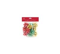 15 X Luxury Metallic Self Adhesive Classis Christmas Gift Bows Xmas
