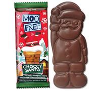 15 x Moo Free Santa Bars - Free From & Vegan Santa Shaped Chocolate Bars with Gluten Free Cereal Balls - Perfect Christmas Treat or Stocking Filler