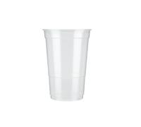 15 x Plastic Pint Tumblers 280ml/280cc Clear Reusable Cups - Strong Drinkware for Beer, Juice, Water, Cocktails, Parties, BBQs, Events, Outdoor and Everyday Use - Lightweight and Stackable