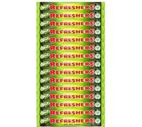 15 x Refreshers Sour Apple Chew Bars Individually Wrapped Sweets Bulk Multipack - Retro Fizzy Sherbet-Filled Sour Apple Flavour Chewy Bar Candy Treat, Vegetarian-Friendly, For Gifting, Sharing,Parties