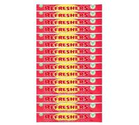 15 x Refreshers Strawberry Chew Bars Individually Wrapped Sweets Bulk Multipack - Retro Fizzy Sherbet-Filled Strawberry Flavour Chewy Bar Nostalgic Candy Treat, Vegetarian-Friendly, For Gifting, Shari