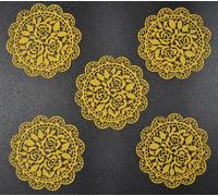 15 x Simply Heaven Edible Pre-Made Ready to Use Edible Cake Lace Made from mat 1 (Gold)