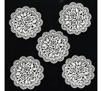 15 x Simply Heaven Edible Pre-Made Ready to Use Edible Cake Lace Made from mat 1 (Pearl White)