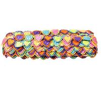 15 Yards Colorful Love Fabric Embroidery Polyester DIY Lace Applique Sewing Craft Lace Edge Trim Ribbon Edging Trimmings for Wedding Dresses Embellishment DIY Party Decor Clothes