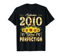15 Year Old September 2010 Sunflower 15th Birthday Girl T-Shirt