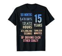 15 Years Married Funny 15th Wedding Anniversary T-Shirt