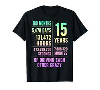 15 Years Married Funny 15th Wedding Anniversary T-Shirt