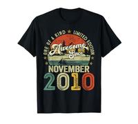 15 Years Old Awesome Since November 2010 15th Birthday Boys T-Shirt