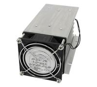 150 * 100 * 80 mm 80A three phase solid state relay SSR aluminum heat sink radiator with 220VAC fan and protective cover(White oil retaining)